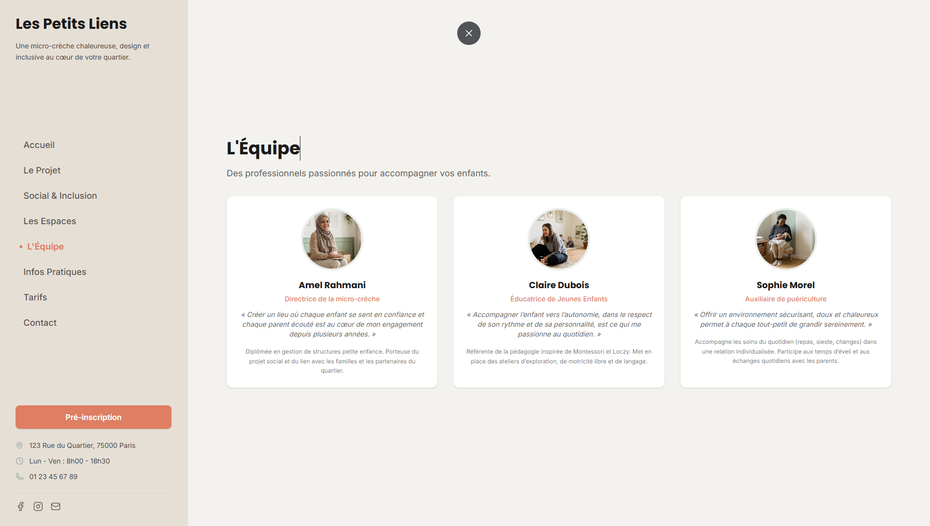 Les Petits Liens — projet pédagogique